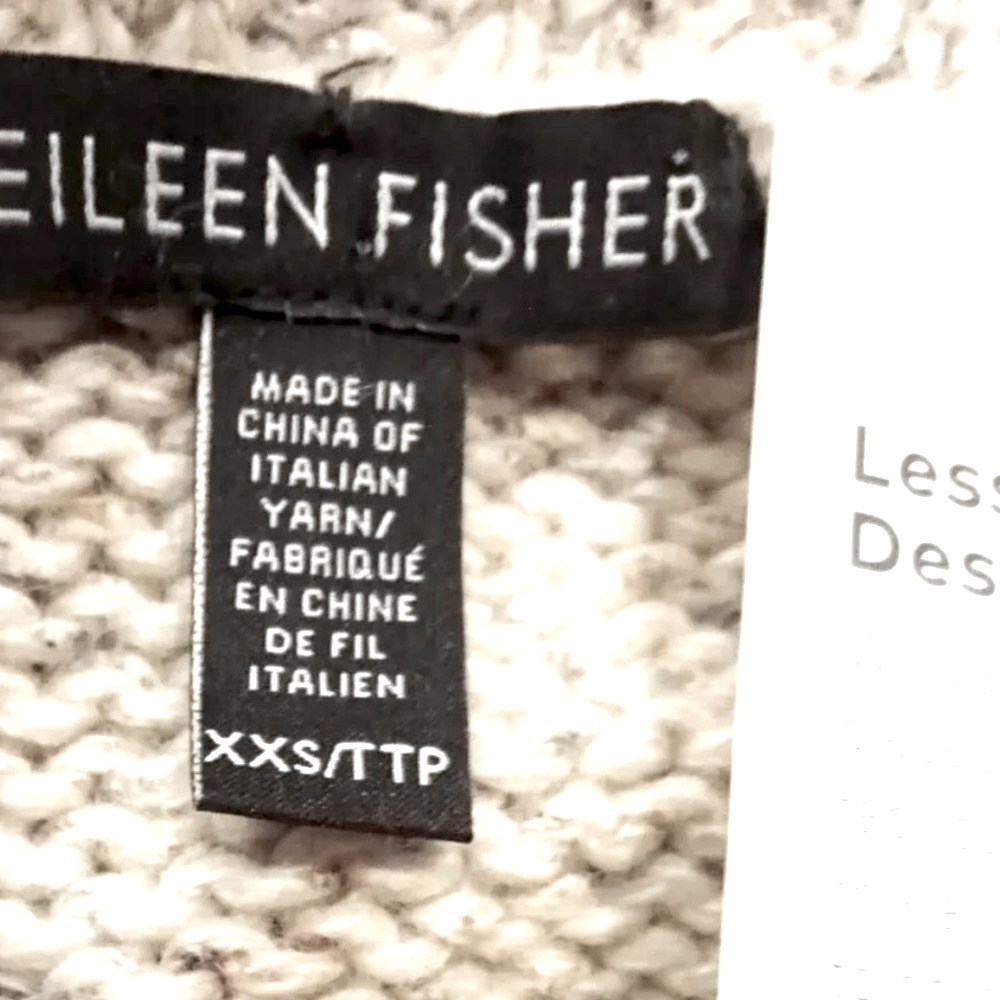 🌺 NOT 4 SALE 🌺 Eileen Fisher Luxe Cashmere Cowl Neck Sweater XXS Speckled NWT - Picture 8 of 13